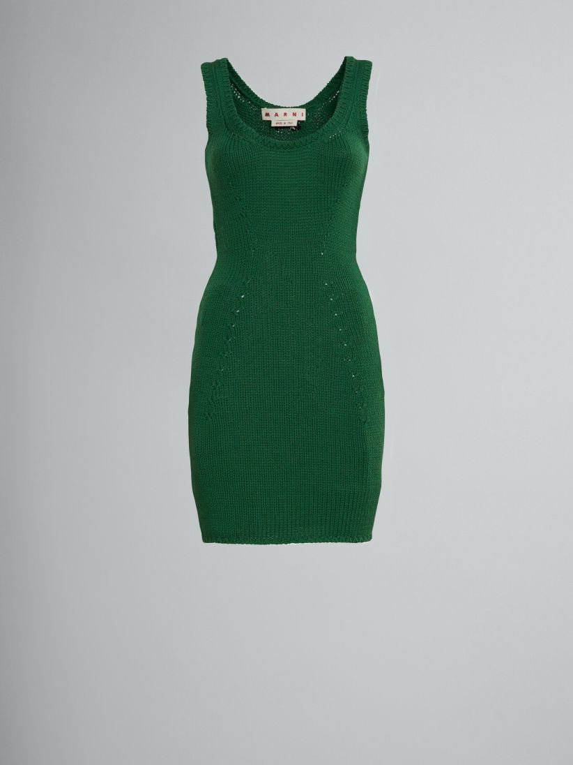 Women Marni Dresses | Sheath Dress In Green Wool Gardengreen