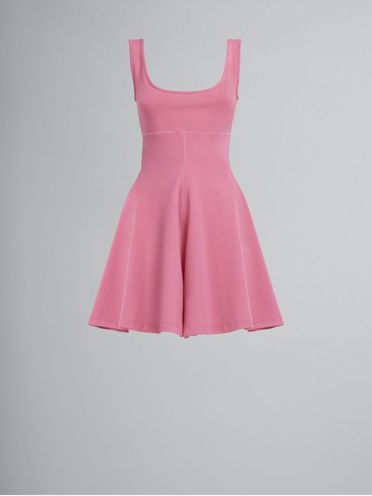 Women Marni Dresses | Short Dress In Pink Stretch Fabric Pinkcandy